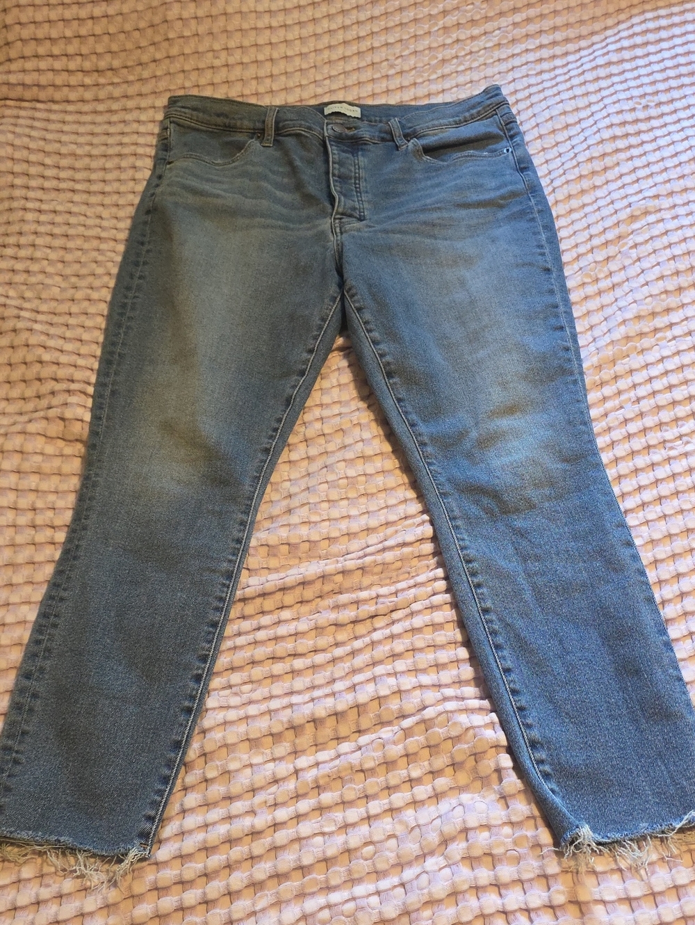Straight Leg Women's Denim Jeans in Medium Blue